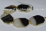 CNG3033 7.5 inches 30*40mm - 35*45mm faceted freeform druzy agate beads