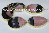 CNG3038 7.5 inches 35*45mm - 40*55mm freeform druzy agate beads