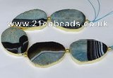 CNG3039 7.5 inches 35*45mm - 40*55mm freeform druzy agate beads