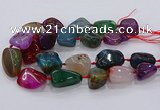 CNG3052 25*30mm - 30*40mm nuggets agate gemstone beads