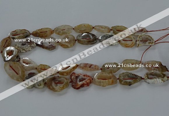 CNG3060 15.5 inches 13*18mm - 18*25mm freeform druzy agate beads