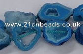 CNG3065 15.5 inches 13*18mm - 18*25mm freeform druzy agate beads