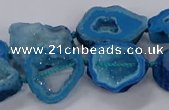 CNG3065 15.5 inches 13*18mm - 18*25mm freeform druzy agate beads