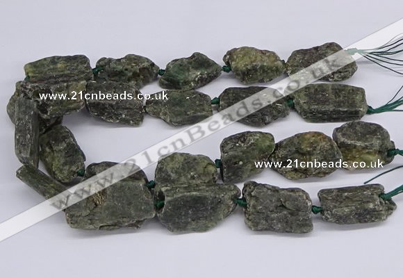 CNG3076 15.5 inches 20*30mm - 22*40mm nuggets green kyanite beads