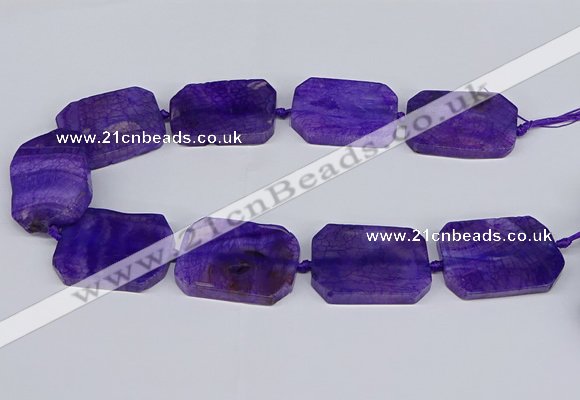 CNG3081 15.5 inches 30*40mm - 35*45mm freeform agate beads