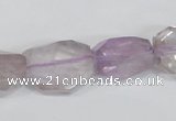 CNG309 15.5 inches 15*22mm faceted nuggets amethyst gemstone beads