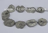 CNG3090 15.5 inches 25*30mm - 35*50mm freeform plated druzy agate beads