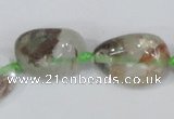 CNG312 15.5 inches 10*12mm – 18*25mm nuggets green-phantom beads