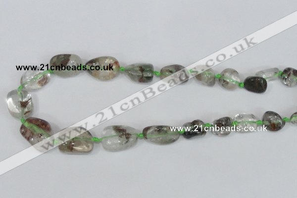 CNG312 15.5 inches 10*12mm – 18*25mm nuggets green-phantom beads