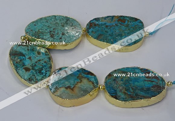 CNG3121 8 inches 30*45mm - 40*50mm freeform ocean agate beads