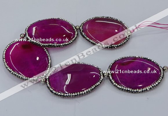 CNG3124 8 inches 45*55mm - 50*60mm freeform agate gemstone beads