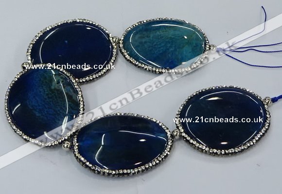 CNG3126 8 inches 45*55mm - 50*60mm freeform agate gemstone beads