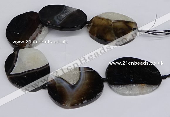 CNG3133 15.5 inches 45*55mm - 55*60mm freeform druzy agate beads