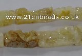 CNG3154 15.5 inche 8*15mm - 11*20mm freeform plated druzy agate beads