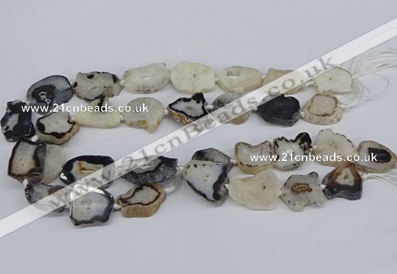 CNG3167 15.5 inches 15*20mm - 25*30mm freeform druzy agate beads