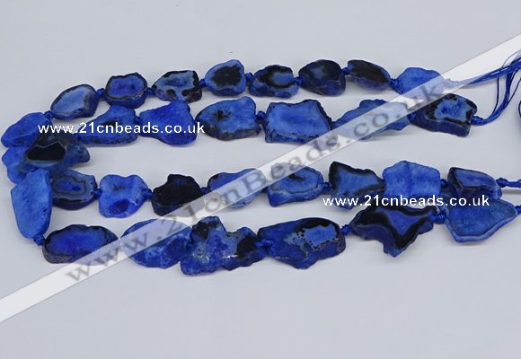 CNG3172 15.5 inches 15*20mm - 25*30mm freeform druzy agate beads