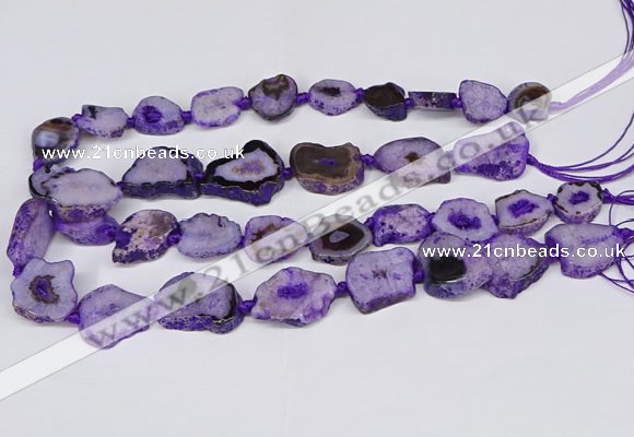 CNG3173 15.5 inches 15*20mm - 25*30mm freeform druzy agate beads