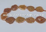 CNG3182 15.5 inches 30*35mm - 35*40mm freeform plated druzy agate beads