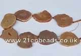 CNG3184 15.5 inches 40*45mm - 45*55mm freeform plated druzy agate beads