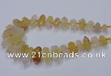 CNG3205 10*25mm - 12*45mm faceted nuggets yellow quartz beads