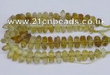 CNG3220 15.5 inches 10*20mm - 12*40mm faceted nuggets lemon quartz beads