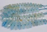 CNG3225 15.5 inches 10*25mm - 12*45mm faceted nuggets agate beads