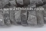 CNG3237 15.5 inches 20*25mm - 25*30mm nuggets plated white crystal beads