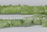 CNG3254 15.5 inches 8*15mm - 11*20mm freeform plated druzy agate beads