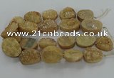 CNG3270 15.5 inches 22*30mm - 30*40mm freeform druzy agate beads