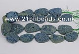 CNG3277 22*30mm - 30*40mm freeform plated druzy agate beads