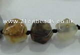 CNG331 15.5 inches 8*10mm - 15*18mm faceted nuggets agate beads