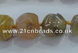 CNG332 15.5 inches 8*10mm - 15*18mm faceted nuggets agate beads