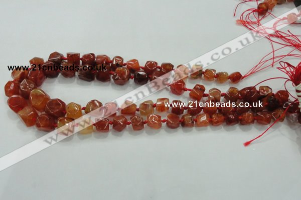 CNG334 15.5 inches 8*10mm - 13*15mm faceted nuggets agate beads