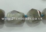 CNG335 15.5 inches 8*10mm - 15*18mm faceted nuggets agate beads