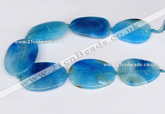 CNG3352 15.5 inches 40*50mm - 45*60mm freeform agate beads