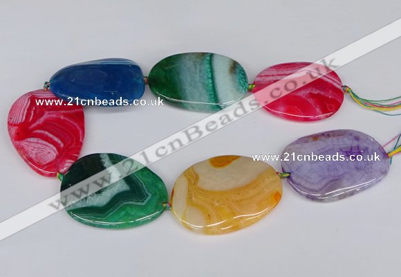 CNG3355 15.5 inches 40*50mm - 45*60mm freeform agate beads