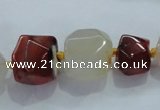 CNG336 15.5 inches 8*10mm - 15*18mm faceted nuggets agate beads