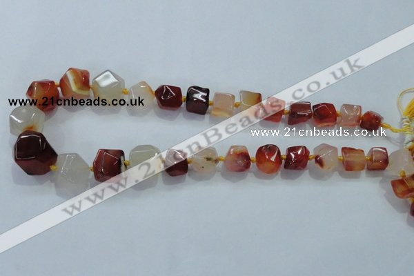 CNG336 15.5 inches 8*10mm - 15*18mm faceted nuggets agate beads