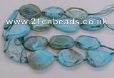 CNG3361 15.5 inches 30*35mm - 35*45mm faceted freeform agate beads