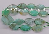 CNG3362 15.5 inches 30*35mm - 35*45mm faceted freeform agate beads