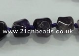 CNG337 15.5 inches 8*10mm - 15*18mm faceted nuggets amethyst beads