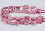 CNG3376 20*30mm - 30*45mm freeform plated druzy agate beads