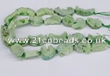 CNG3378 20*30mm - 30*45mm freeform plated druzy agate beads