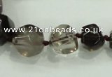 CNG340 15.5 inches 8*10mm - 15*18mm faceted nuggets smoky quartz beads