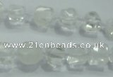 CNG341 15.5 inches 8*10mm - 15*18mm faceted nuggets white crystal beads