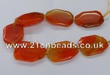 CNG3410 15.5 inches 38*50mm - 40*55mm faceted freeform agate beads