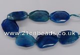 CNG3412 15.5 inches 38*50mm - 40*55mm faceted freeform agate beads