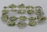 CNG3415 15.5 inches 18*25mm - 30*35mm freeform plated druzy agate beads