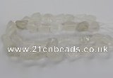 CNG3421 15.5 inches 15*20mm - 20*30mm nuggets white crystal beads