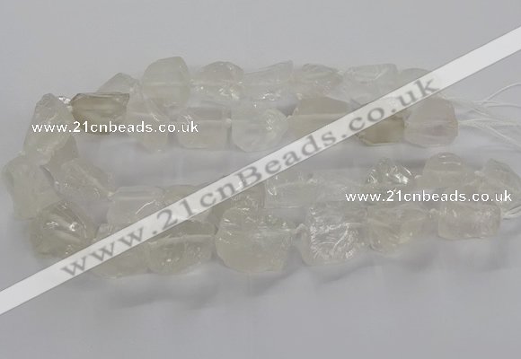 CNG3421 15.5 inches 15*20mm - 20*30mm nuggets white crystal beads